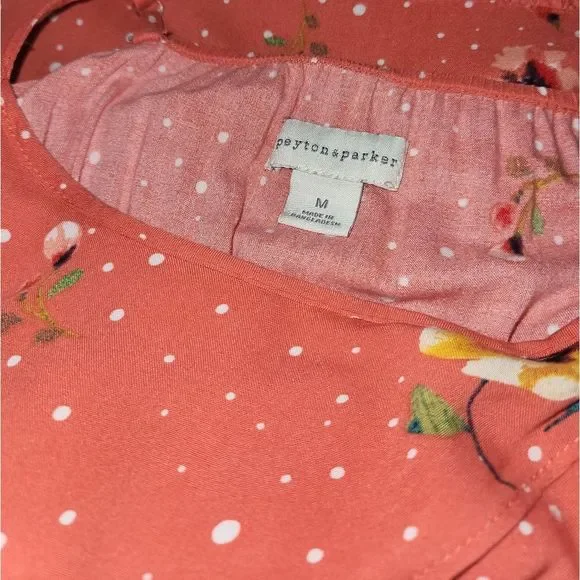 Peyton & Parker- Floral Maxi Dress- Size Medium- Coral/Peach color - Picture 5 of 6